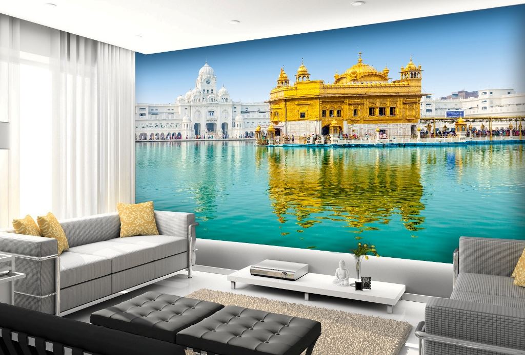 golden temple wallpaper 3d