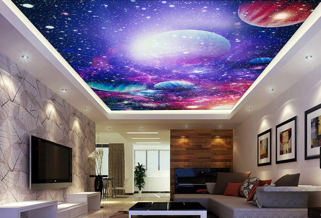 Nasmodo Foam 3D Ceiling Wallpaper for Living Room, Bedroom, Hall, Home Wall  Tiles Panel, False roof Ceiling self-Adhesive Stickers (70 x 70 cm) (1 pc,  Oval White) : Amazon.in: Home Improvement
