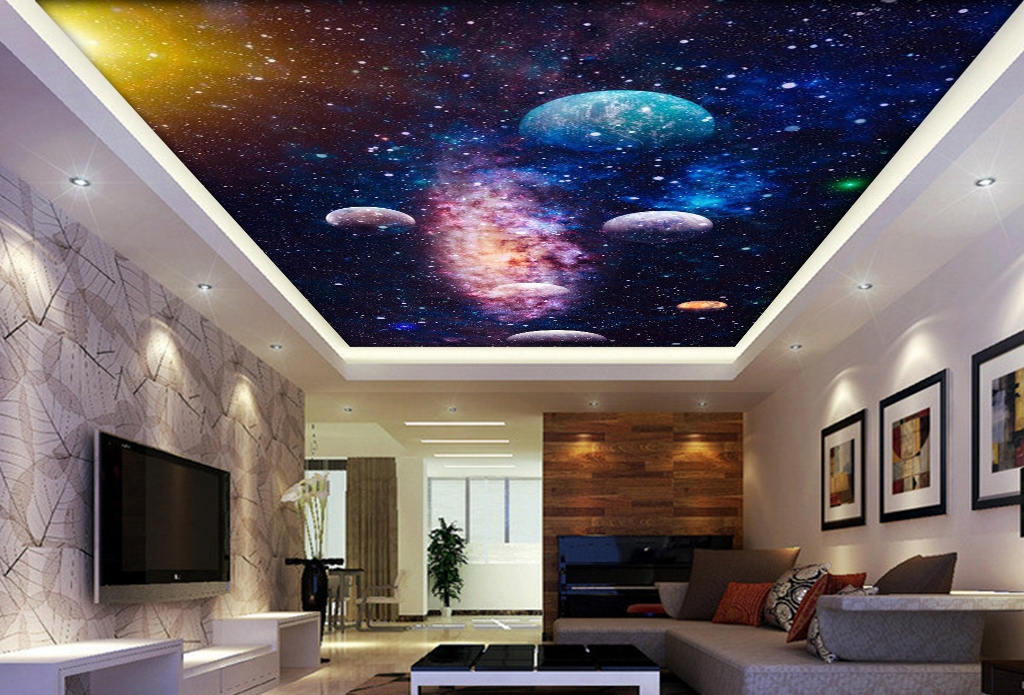 Buy Space Galaxy Stars Planets Wallpaper Mural Photo Kids Bedroom Home  Decoration 130cmx85cm Online at desertcartINDIA